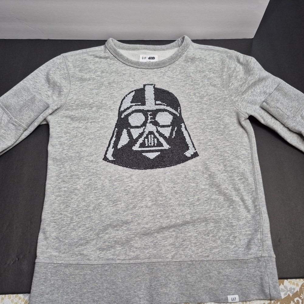 GAP Kids Star Wars Darth Vader Flip Sequin Sweatshirt XL - Changes Color!
